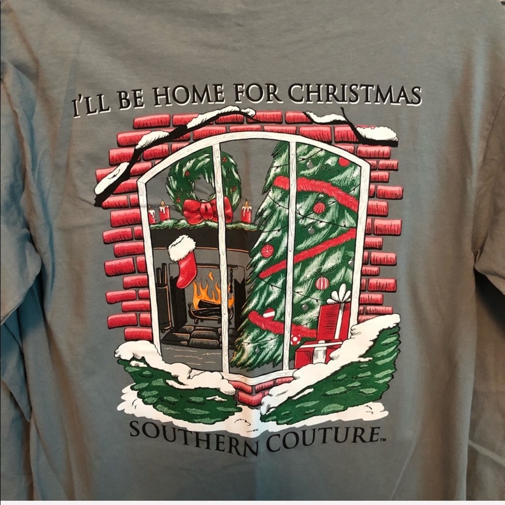 NWOT Southern Couture long sleeve Christmas tee - Picture 2 of 6